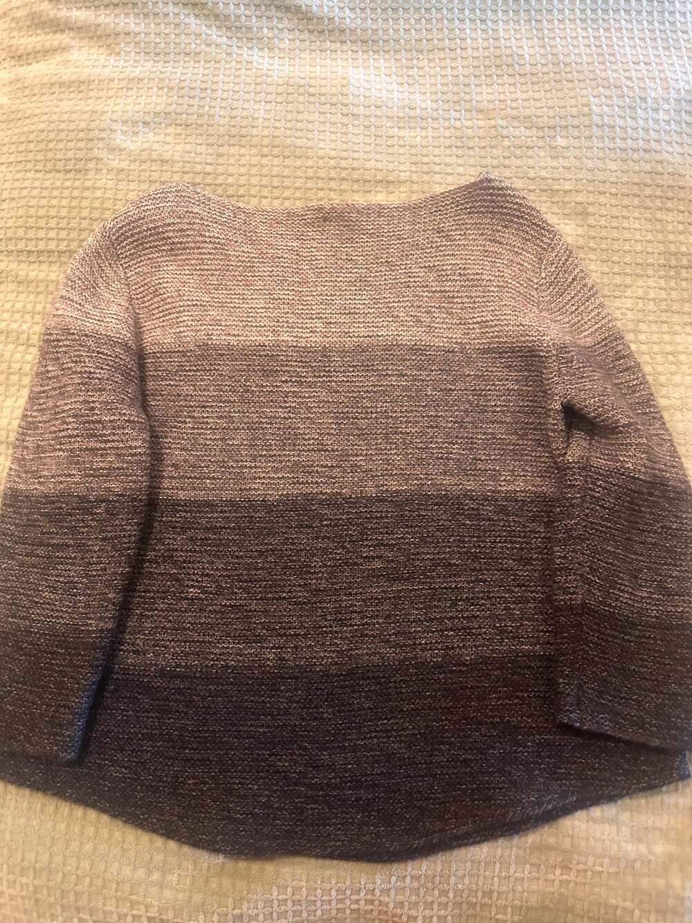 Eileen Fisher Soft Italian Yarn Light Gray to Black Minimalist Sweater